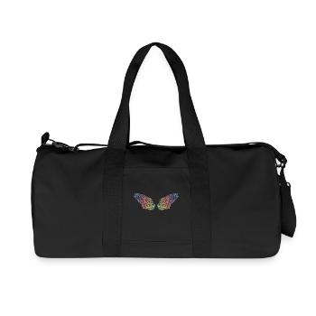 Regenbogen Flügel Flugmodus - Recycelte Canvas-Sporttasche von Stanley/Stella - Schwarz - Vorne