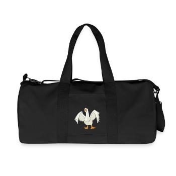 Gans Weihnachtsgans Goose Vogel Geschenk Idee - Recycelte Canvas-Sporttasche von Stanley/Stella - Schwarz - Vorne