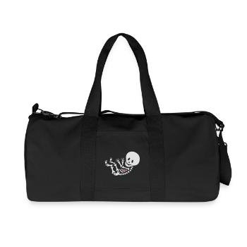 skeleton maternity baby w/heart - Recycled Canvas Sports Bag by Stanley/Stella - black - Front