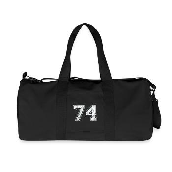 74 in white in the used look - Recycled Canvas Sports Bag by Stanley/Stella - black - Front