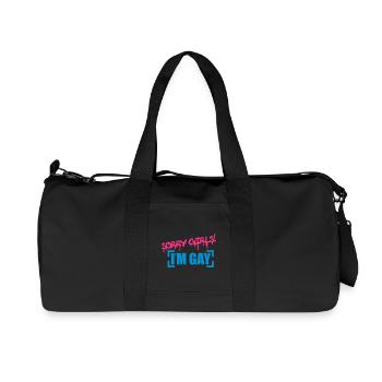 Sorry Girls Gay - Recycelte Canvas-Sporttasche von Stanley/Stella - Schwarz - Vorne
