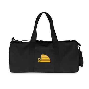 Sun Cliff moon night climbing rope lines - Recycled Canvas Sports Bag by Stanley/Stella - black - Front