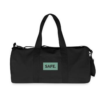 safe sicher absolut 100prozent geschenkidee - Recycelte Canvas-Sporttasche von Stanley/Stella - Schwarz - Vorne