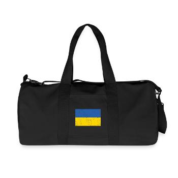 Ukraine Flag Distressed Cool - Recycled Canvas Sports Bag by Stanley/Stella - black - Front