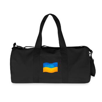 The flag of ukraine, ukrainian flag - Recycled Canvas Sports Bag by Stanley/Stella - black - Front
