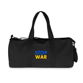 Stop war - Recycelte Canvas-Sporttasche von Stanley/Stella - Schwarz - Vorne