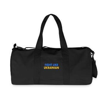 Fight like ukrainian - Recycelte Canvas-Sporttasche von Stanley/Stella - Schwarz - Vorne