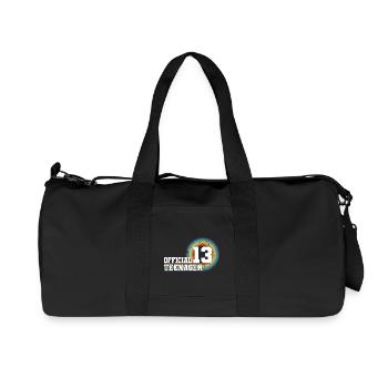 Adolescent officiel 13, cadeau cool 13e anniversaire - Sac de sport en toile recyclée Stanley/Stella - noir - Devant
