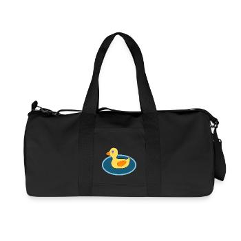 Kawaii Chibi Kawaii Ente Kawaii Entchen - Recycelte Canvas-Sporttasche von Stanley/Stella - Schwarz - Vorne