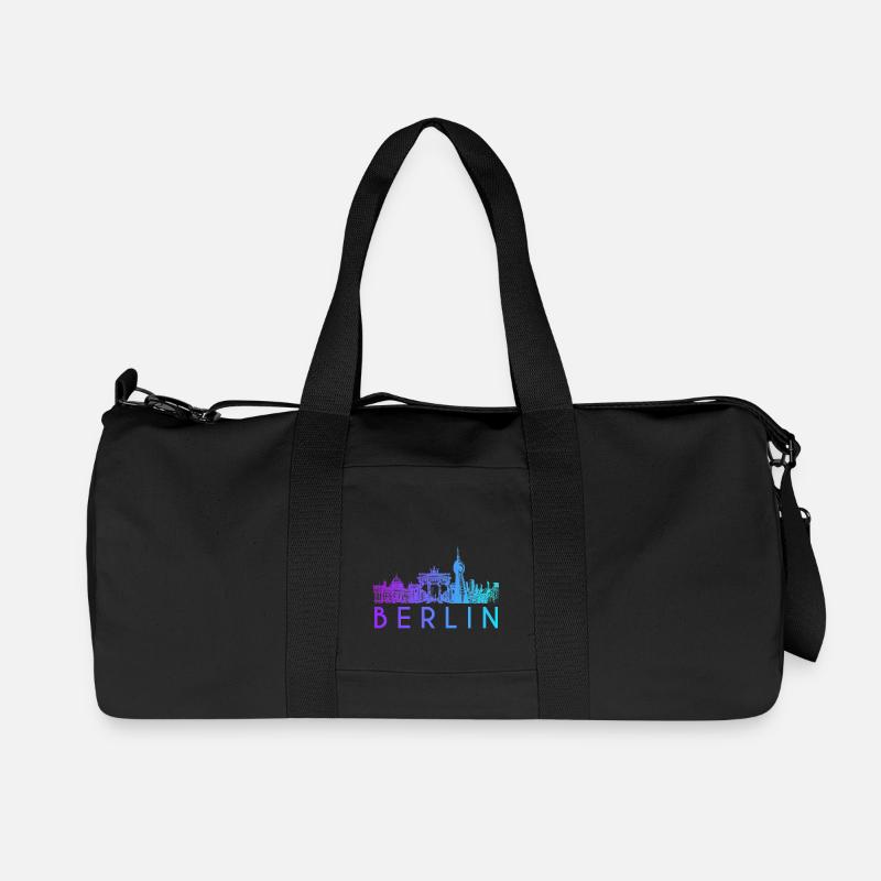 Berlin Skyline - Recycelte Canvas-Sporttasche von Stanley/Stella - Schwarz