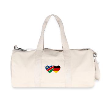 Namibie Allemagne Drapeau Coeur - Sac de sport en toile recyclée Stanley/Stella - blanc naturel - Devant