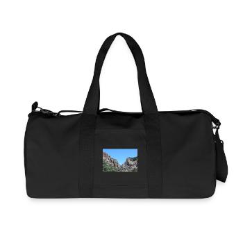 Mountain Mountains Mountain Landscape Poster - Recycled Canvas Sports Bag by Stanley/Stella - black - Front