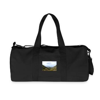 Mountain Mountains Mountain Landscape Poster - Recycled Canvas Sports Bag by Stanley/Stella - black - Front