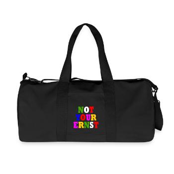 Not your ernst - Recycelte Canvas-Sporttasche von Stanley/Stella - Schwarz - Vorne