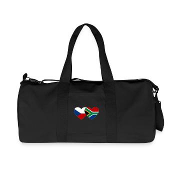 Tschechien Südafrika Flagge Herz - Recycelte Canvas-Sporttasche von Stanley/Stella - Schwarz - Vorne