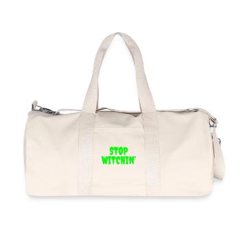 Typographie d’horreur Vibrant Stop Witchin - Sac de sport en toile recyclée Stanley/Stella - blanc naturel - Devant