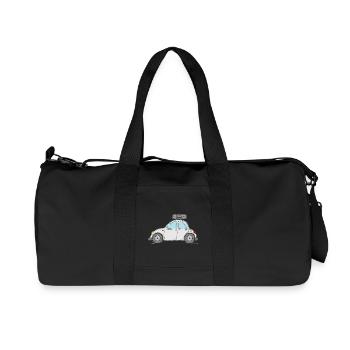Voiture avec valise sur le toit en gris - Sac de sport en toile recyclée Stanley/Stella - noir - Devant
