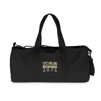 Legendary Since November 1971 - November 1971 - Recycled Canvas Sports Bag by Stanley/Stella - black - Front