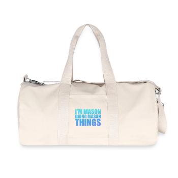 I'm Mason Doing Mason Things - Recycled Canvas Sports Bag by Stanley/Stella - natural - Front