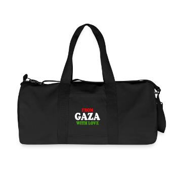 From gaza with love - Sac de sport en toile recyclée Stanley/Stella - noir - Devant
