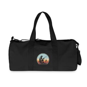 Pêche Pêcheurs Pêche - Sac de sport en toile recyclée Stanley/Stella - noir - Devant