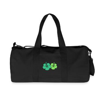 Hibiscus Flower - Recycled Canvas Sports Bag by Stanley/Stella - black - Front