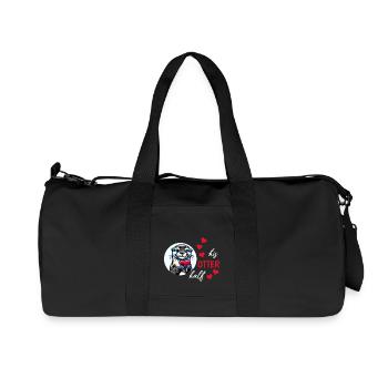 Loutre demi-amour cadeau - Sac de sport en toile recyclée Stanley/Stella - noir - Devant