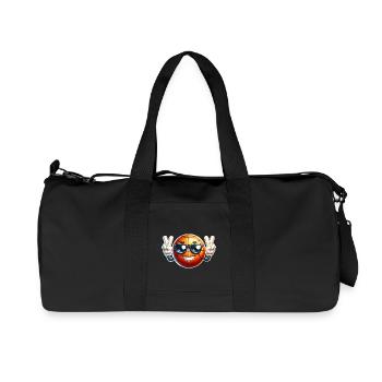 Basketball Peace - Recycelte Canvas-Sporttasche von Stanley/Stella - Schwarz - Vorne
