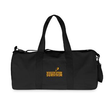 Wooden Spoon Survivor Champion Funny - Sac de sport en toile recyclée Stanley/Stella - noir - Devant