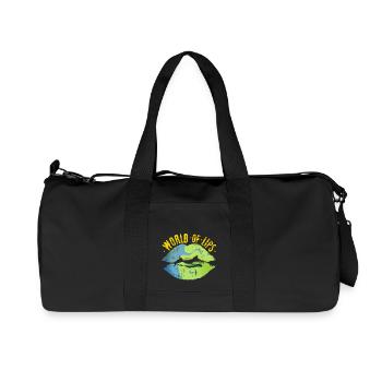 Lèvres de ce monde - Sac de sport en toile recyclée Stanley/Stella - noir - Devant