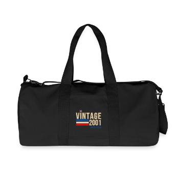 Vintage 2001 limitierte Auflage - Recycelte Canvas-Sporttasche von Stanley/Stella - Schwarz - Vorne