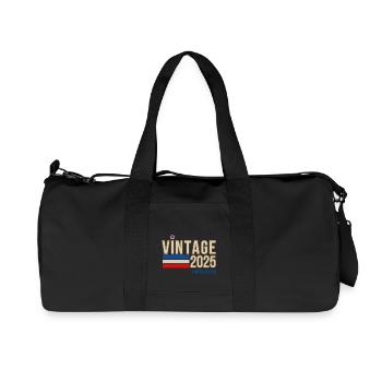 Vintage 2025 limited edition - Recycled Canvas Sports Bag by Stanley/Stella - black - Front
