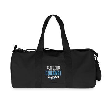 Be Nice To Me I May Be Your Caregiver Someday Care - Recycled Canvas Sports Bag by Stanley/Stella - black - Front