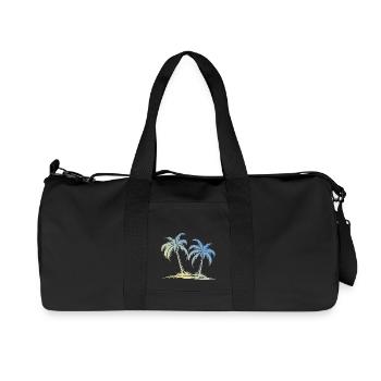 Île Palm - Sac de sport en toile recyclée Stanley/Stella - noir - Devant
