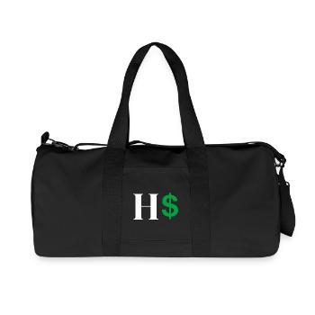 Lettre h dollar - Sac de sport en toile recyclée Stanley/Stella - noir - Devant