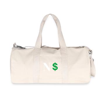 Buchstabe n Dollar - Recycelte Canvas-Sporttasche von Stanley/Stella - Naturweiß - Vorne