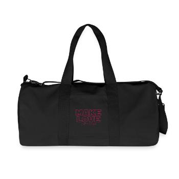 FAITES L’AMOUR, PAS LA GUERRE - Sac de sport en toile recyclée Stanley/Stella - noir - Devant
