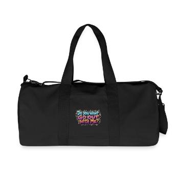 Do you want to go out with me - Recycled Canvas Sports Bag by Stanley/Stella - black - Front