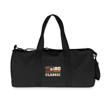 Anniversaire 1980 retro classic - Sac de sport en toile recyclée Stanley/Stella - noir - Devant