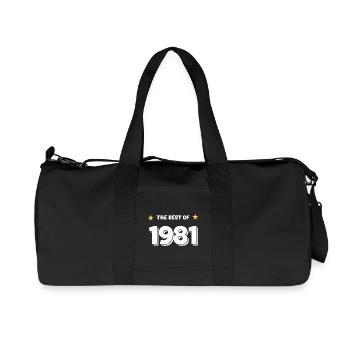 Das Beste von 1981 - Recycelte Canvas-Sporttasche von Stanley/Stella - Schwarz - Vorne