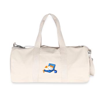 Nap Now Work Later - Recycled Canvas Sports Bag by Stanley/Stella - natural - Front