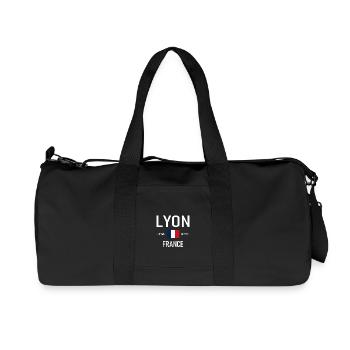 Lyon - France - Frankreich - Flagge - Koordinaten - Recycelte Canvas-Sporttasche von Stanley/Stella - Schwarz - Vorne
