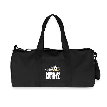 cow farmer farmer morning mill - Recycled Canvas Sports Bag by Stanley/Stella - black - Front