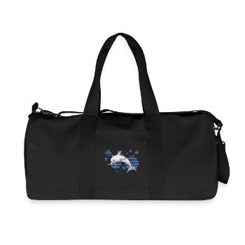 Dauphin - Sac de sport en toile recyclée Stanley/Stella - noir - Devant