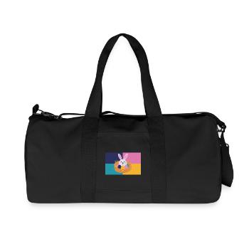 Lapin de Pâques n°05 - Sac de sport en toile recyclée Stanley/Stella - noir - Devant