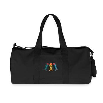 FISH. APRIL FOOL. HOLIDAY. SUMMER. HUMOR - Recycled Canvas Sports Bag by Stanley/Stella - black - Front