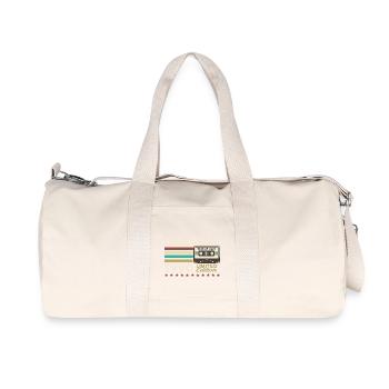 35th Birthday Gift Husband Cassette April 1990 - Recycled Canvas Sports Bag by Stanley/Stella - natural - Front