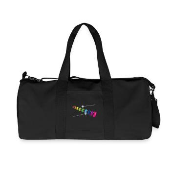 Xylophone arc-en-ciel – instrument de musique coloré - Sac de sport en toile recyclée Stanley/Stella - noir - Devant