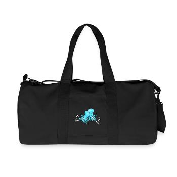 2 Octopus Flûte Musique Jouer Bulles Équipe de groupe - Sac de sport en toile recyclée Stanley/Stella - noir - Devant