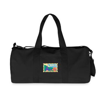 INDONET Bali cartoon - Recycled Canvas Sports Bag by Stanley/Stella - black - Front